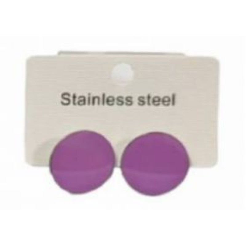 Kostibas 3013-639DJ, Σκουλαρίκια, Ατσάλι, Μωβ