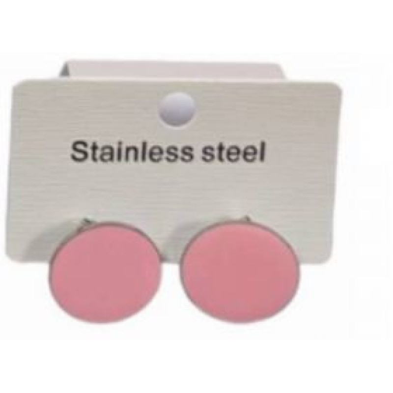 Kostibas 3013-639DR, Σκουλαρίκια, Ατσάλι, Ροζ