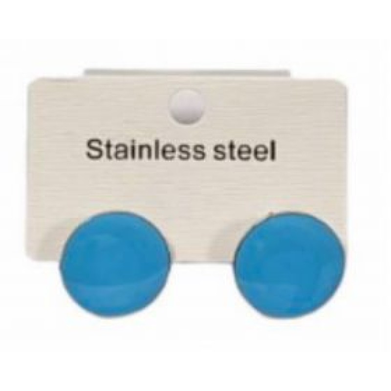 Kostibas 3013-639DT, Σκουλαρίκια, Ατσάλι, Τιρκουάζ