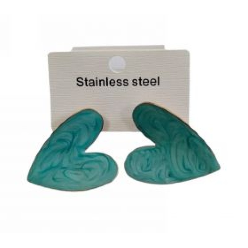 Kostibas 3013-646T, Σκουλαρίκια, Ατσάλι, Τιρκουάζ