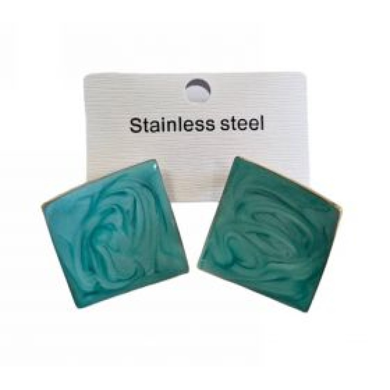 Kostibas 3013-647T, Σκουλαρίκια, Ατσάλι, Τιρκουάζ