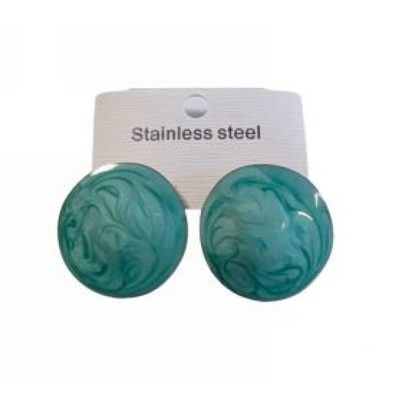 Kostibas 3013-648T, Σκουλαρίκια, Ατσάλι, Τιρκουάζ