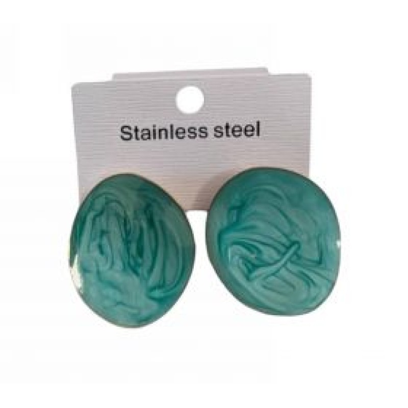 Kostibas 3013-649T, Σκουλαρίκια, Ατσάλι, Τιρκουάζ