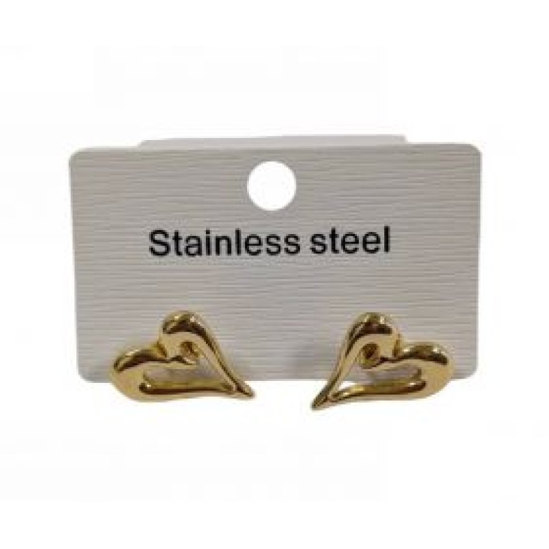 Kostibas 3013-675X, Σκουλαρίκια, Ατσάλι, Χρυσό 