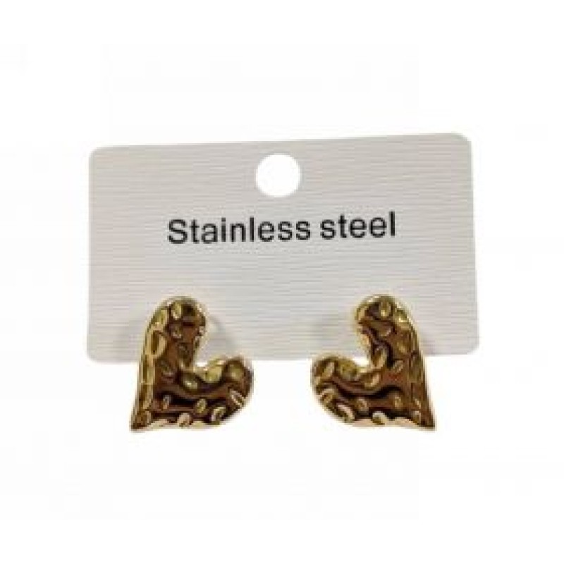 Kostibas 3013-676X, Σκουλαρίκια, Ατσάλι, Χρυσό 