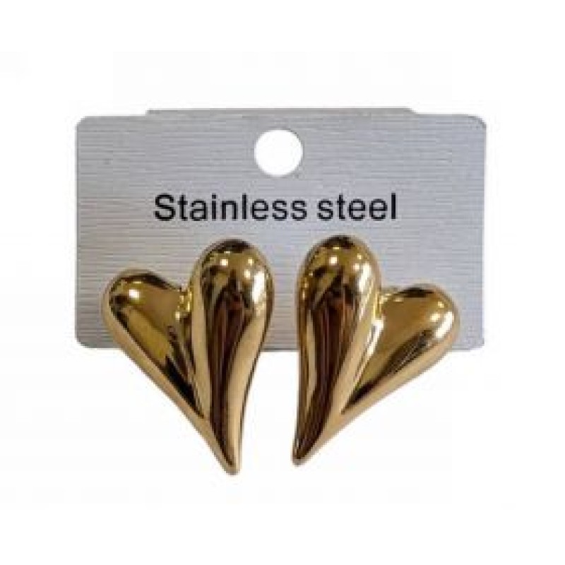 Kostibas 3013-679X, Σκουλαρίκια, Ατσάλι, Χρυσό 