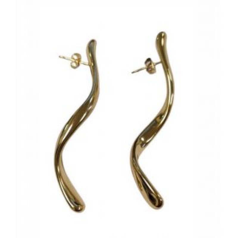 Kostibas 3013-685X, Σκουλαρίκια, Ατσάλι, Χρυσό