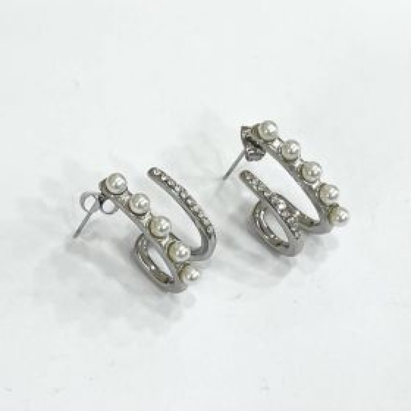 Kostibas 3013-686A, Σκουλαρίκια, Ατσάλι, Ασημί