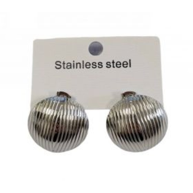 Kostibas 3013-692A, Σκουλαρίκια, Ατσάλι, Ασημί