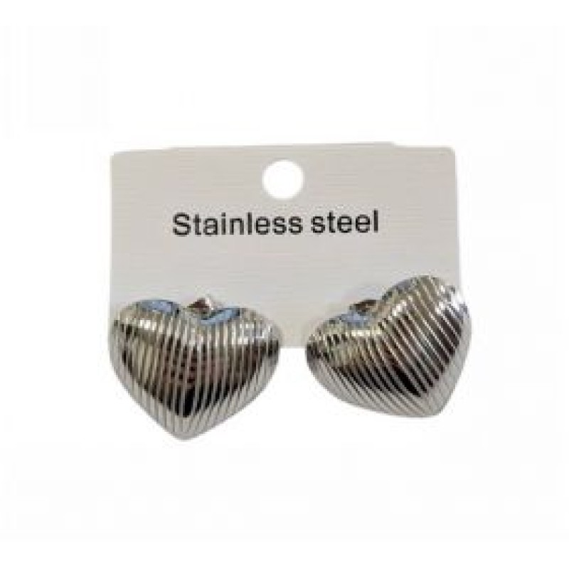 Kostibas 3013-693A, Σκουλαρίκια, Ατσάλι, Ασημί