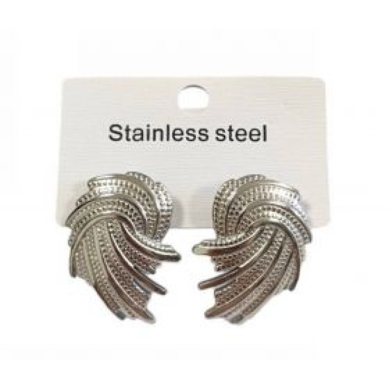 Kostibas 3013-695A, Σκουλαρίκια, Ατσάλι, Ασημί