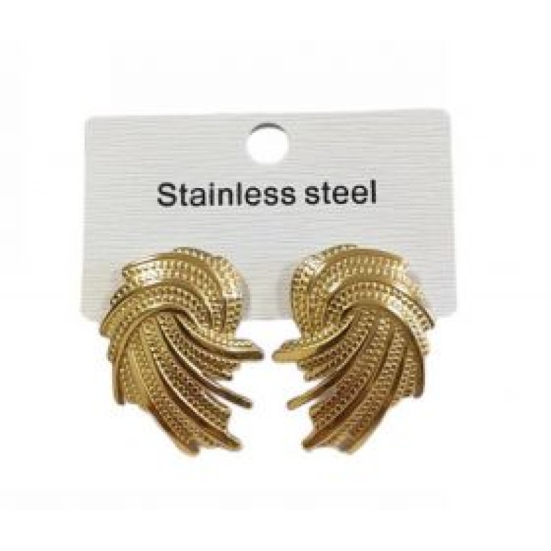 Kostibas 3013-695X, Σκουλαρίκια, Ατσάλι, Χρυσό