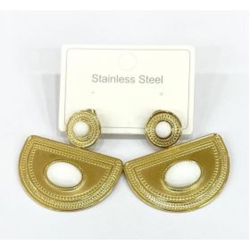 Kostibas 3013-714X, Σκουλαρίκια, Ατσάλι, Χρυσό