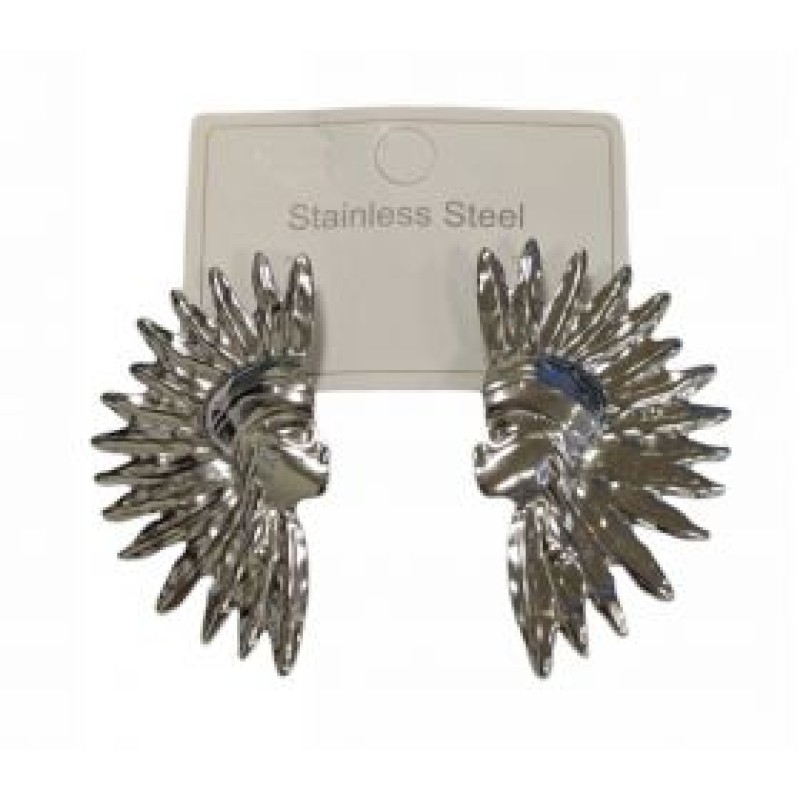 Kostibas 3013-716AJ, Σκουλαρίκια, Ατσάλι, Ασημί