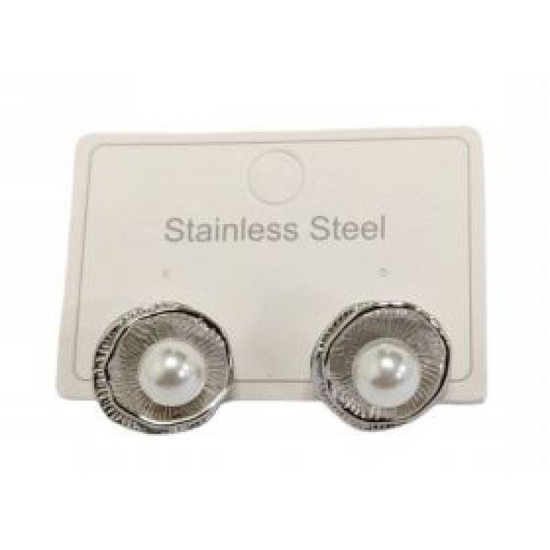 Kostibas 3013-721A, Σκουλαρίκια, Ατσάλι, Ασημί