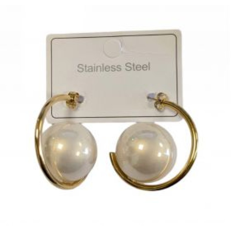 Kostibas 3013-728XG, Σκουλαρίκια, Ατσάλι, Χρυσό