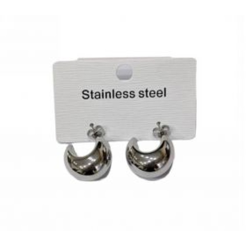 Kostibas 3013-733AD, Σκουλαρίκια, Ατσάλι, Ασημί