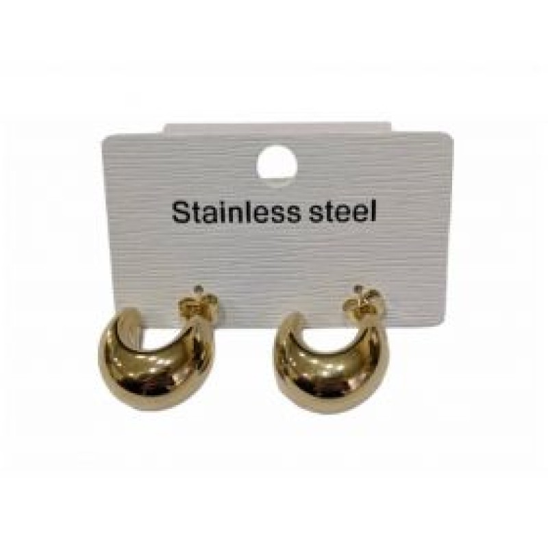 Kostibas 3013-733XD, Σκουλαρίκια, Ατσάλι, Χρυσό
