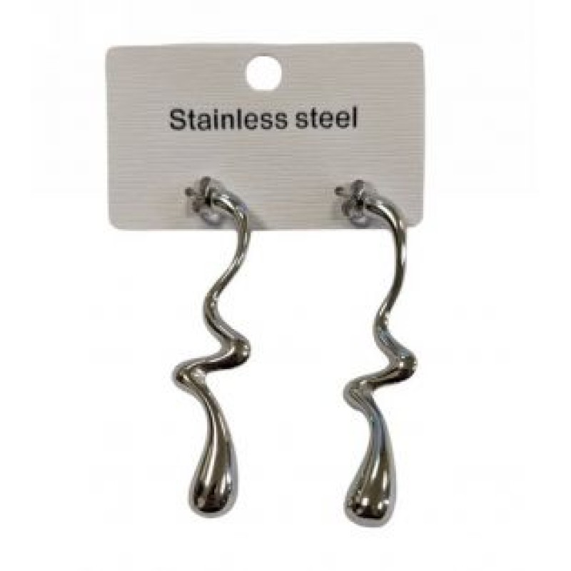 Kostibas 3013-734A, Σκουλαρίκια, Ατσάλι, Ασημί