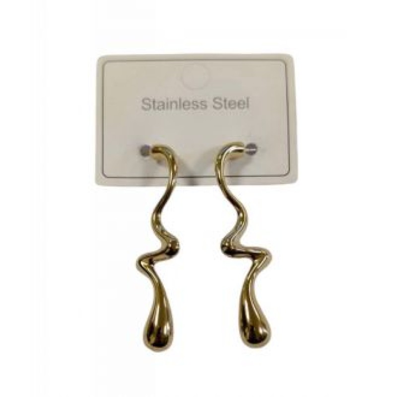 Kostibas 3013-734X, Σκουλαρίκια, Ατσάλι, Χρυσό