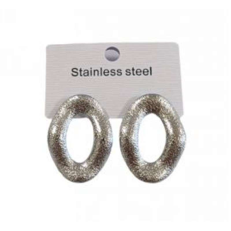 Kostibas 3013-736A, Σκουλαρίκια, Ατσάλι, Ασημί