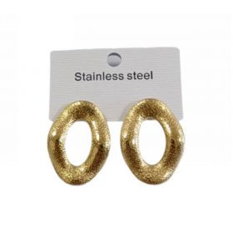 Kostibas 3013-736X, Σκουλαρίκια, Ατσάλι, Χρυσό