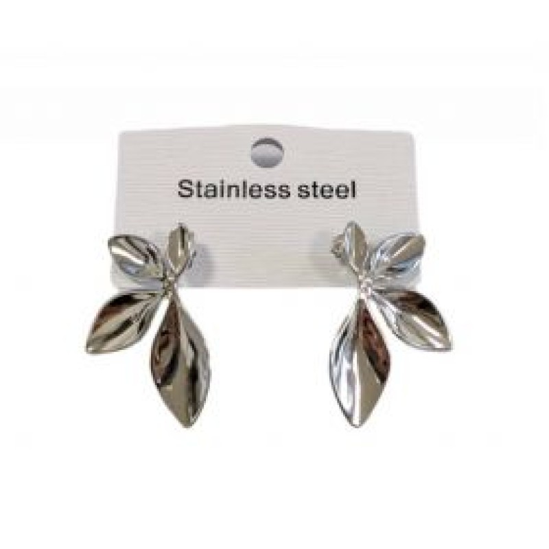 Kostibas 3013-737A, Σκουλαρίκια, Ατσάλι, Ασημί