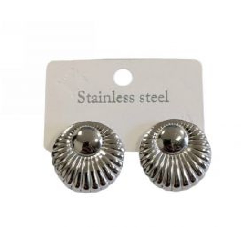 Kostibas 3013-756A, Σκουλαρίκια, Ατσάλι, Ασημί