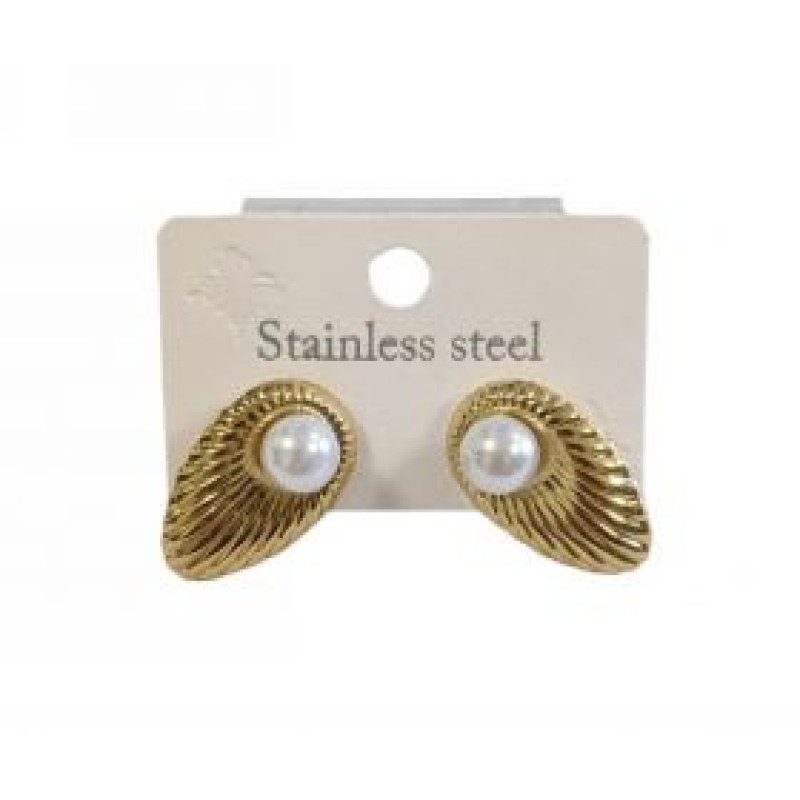 Kostibas 3013-757X, Σκουλαρίκια, Ατσάλι, Χρυσό