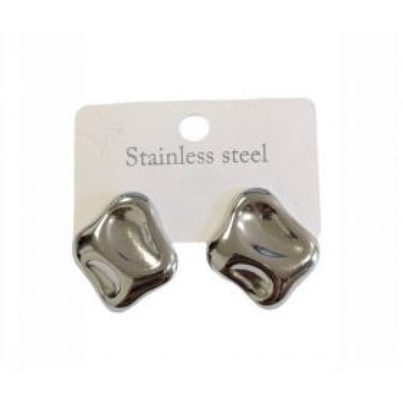 Kostibas 3013-761A, Σκουλαρίκια, Ατσάλι, Ασημί