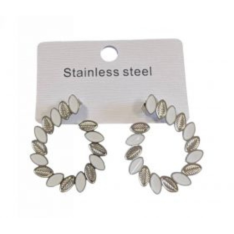 Kostibas 3013-766A, Σκουλαρίκια, Ατσάλι, Ασημί