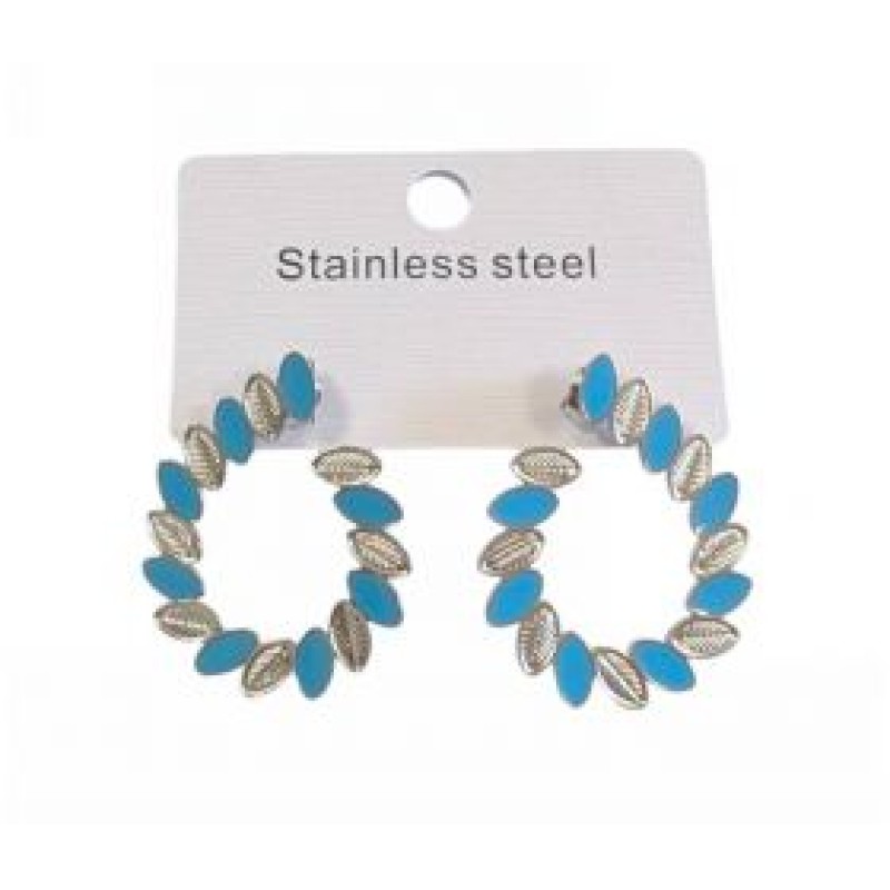 Kostibas 3013-767A, Σκουλαρίκια, Ατσάλι, Τιρκουάζ