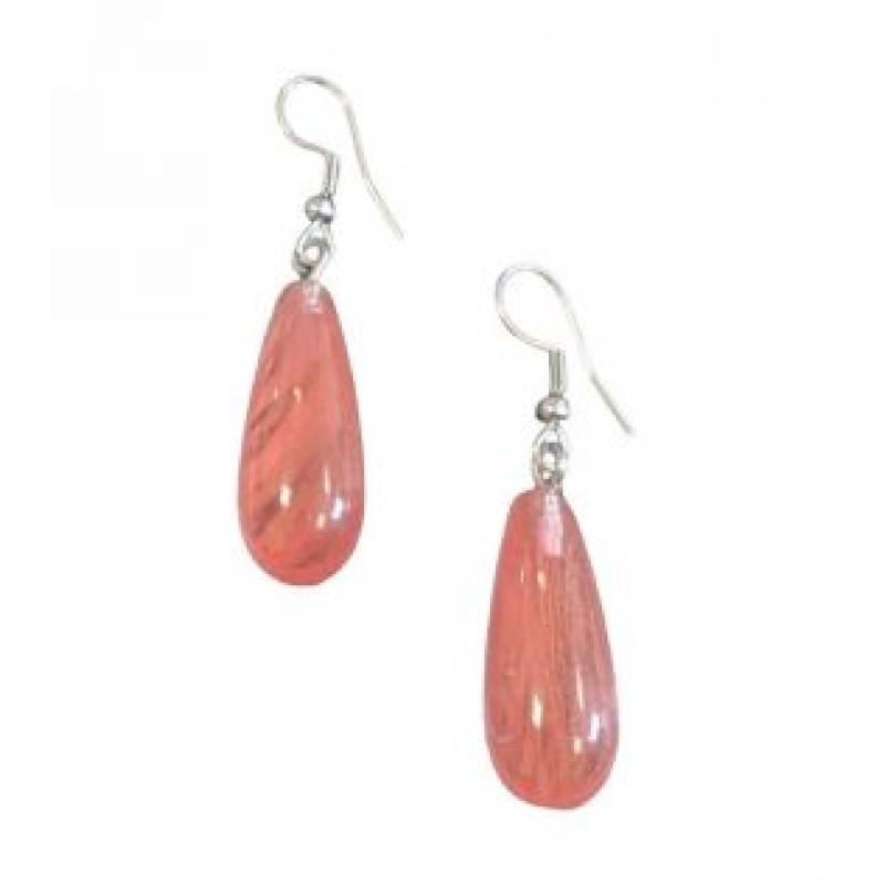 Kostibas 3013-914AI, Σκουλαρίκια, Ατσάλι, Ασημί/Κοραλί