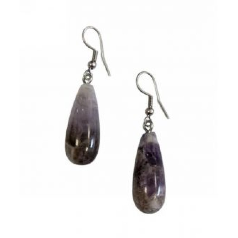 Kostibas 3013-914AJ, Σκουλαρίκια, Ατσάλι, Ασημί/Μωβ