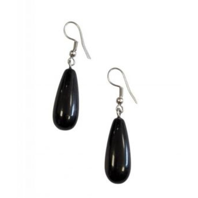 Kostibas 3013-914AM, Σκουλαρίκια, Ατσάλι, Ασημί/Μαύρο