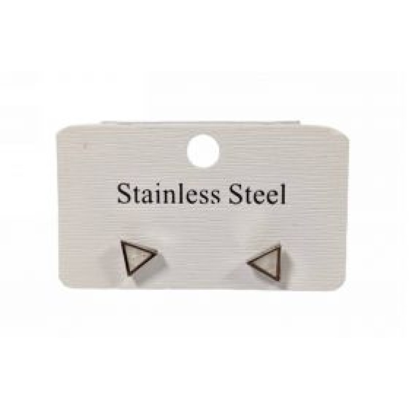 Kostibas 3013-958A, Σκουλαρίκια, Ατσάλι, Ασημί/Λευκό