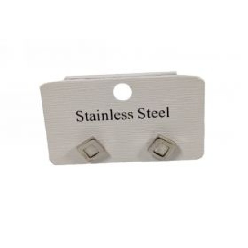 Kostibas 3013-959A, Σκουλαρίκια, Ατσάλι, Ασημί