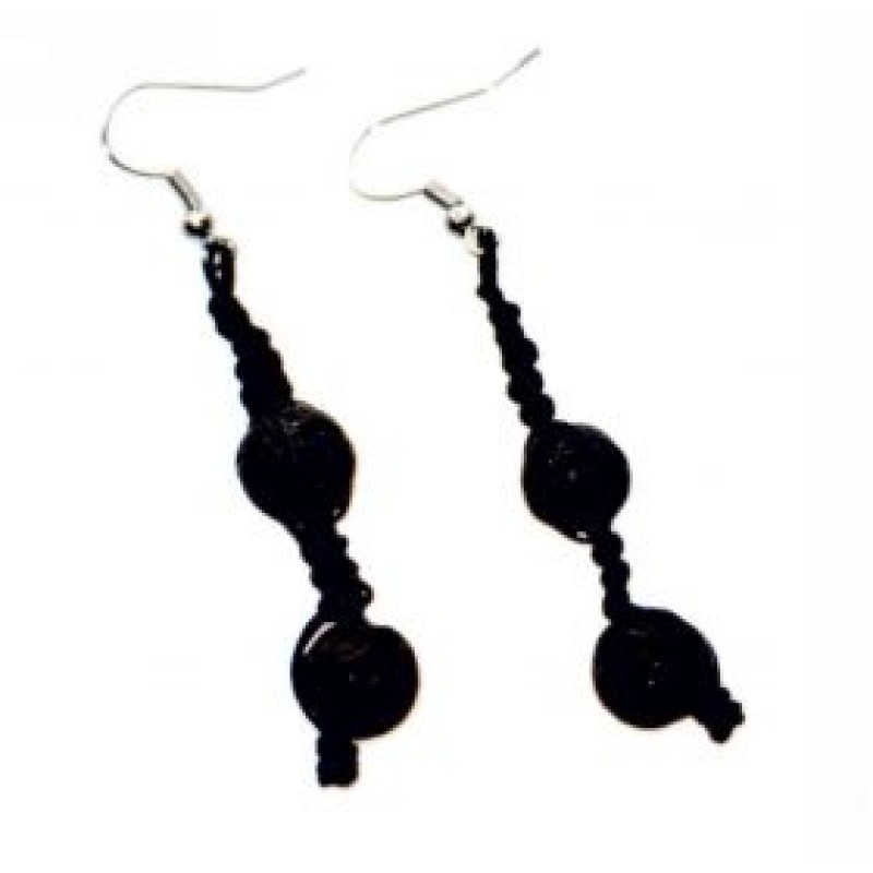 Kostibas 3014-202A, Σκουλαρίκια, Ατσάλι, Μαύρο