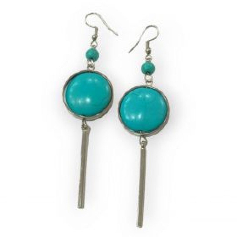 Kostibas 3014-723AD, Σκουλαρίκια, Πέτρα, Ασημί/Τιρκουάζ