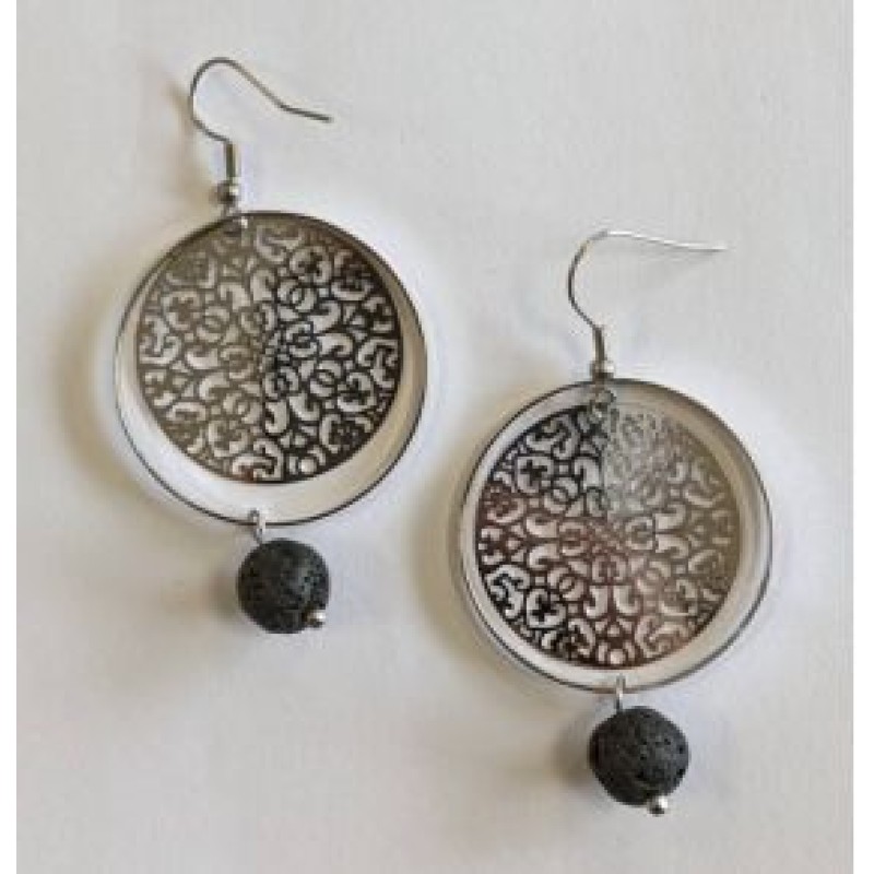 Kostibas 3014-738AA, Σκουλαρίκια, Μπρούζος, Ασημί