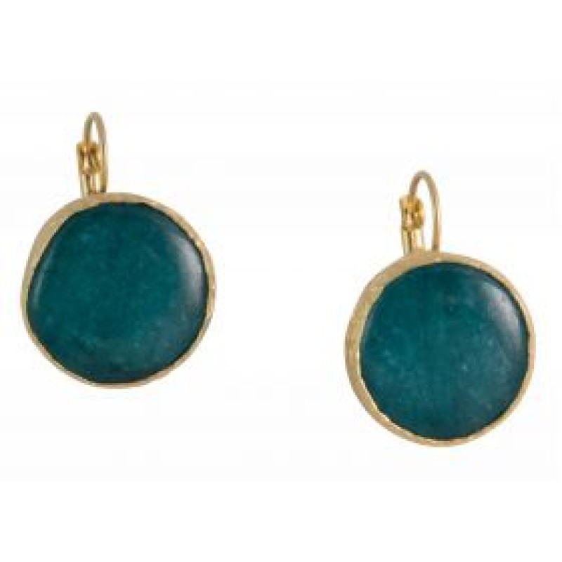 Kostibas 3014-897XP, Σκουλαρίκια, Πέτρα, Χρυσό/Πράσινο