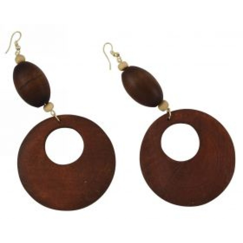 Kostibas 3018-802KL, Σκουλαρίκια, Ξύλινο, Καφέ
