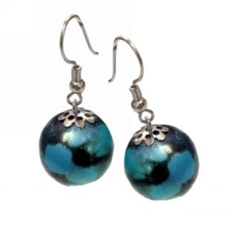 Kostibas 3022-006B, Σκουλαρίκια, Πέρλα, Μπλε