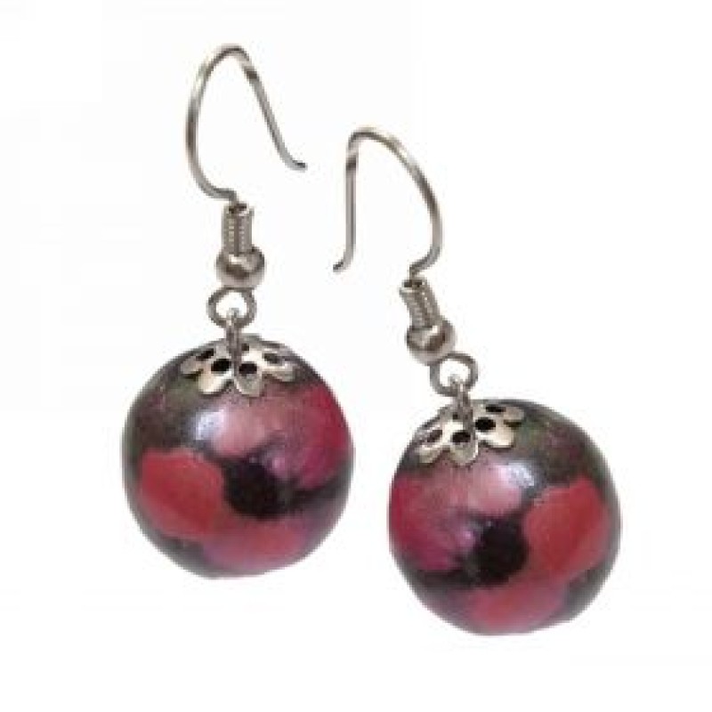 Kostibas 3022-006D, Σκουλαρίκια, Πέρλα, Κόκκινο