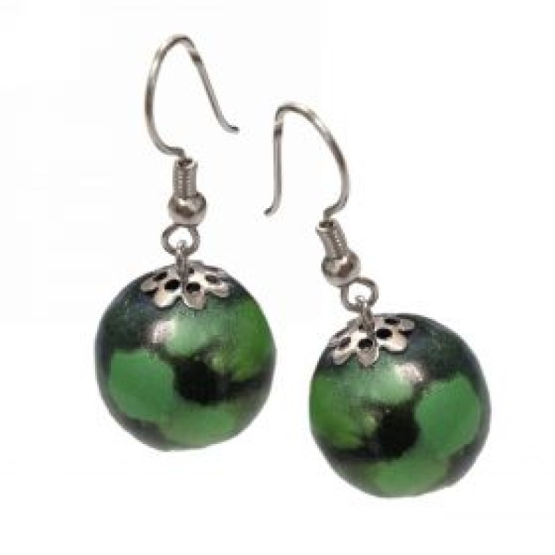 Kostibas 3022-006P, Σκουλαρίκια, Πέρλα, Πράσινο