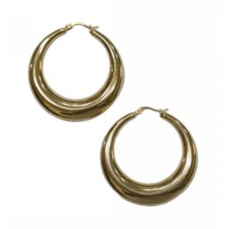 Kostibas 3113-685JX, Σκουλαρίκια Κρίκοι, Ατσάλι, Χρυσό