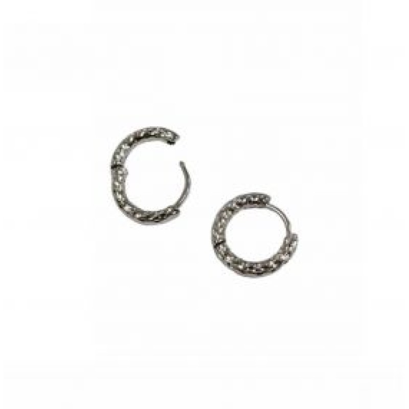 Kostibas 3113-816AJ, Σκουλαρίκια Κρίκοι, Ατσάλι, Ασημί
