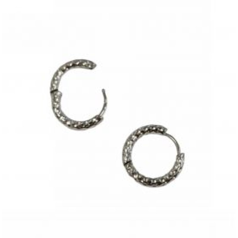 Kostibas 3113-816AL, Σκουλαρίκια Κρίκοι, Ατσάλι, Ασημί