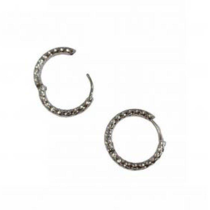 Kostibas 3113-816AN, Σκουλαρίκια Κρίκοι, Ατσάλι, Ασημί