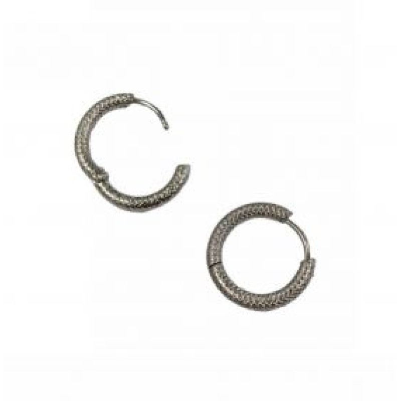 Kostibas 3113-817AL, Σκουλαρίκια Κρίκοι, Ατσάλι, Ασημί